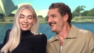 Watch Pedro Pascal explain 'c*nty' to Vanessa Kirby